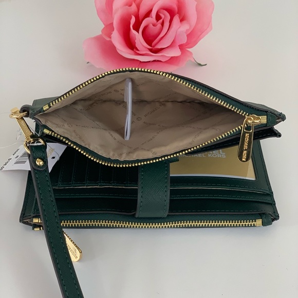 🌸Michael Kors DoubleZip Wallet Wristlet RasingGr - Picture 6 of 8